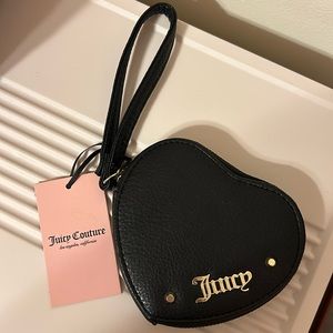 Juicy Couture black heart wristlet brand new with tags